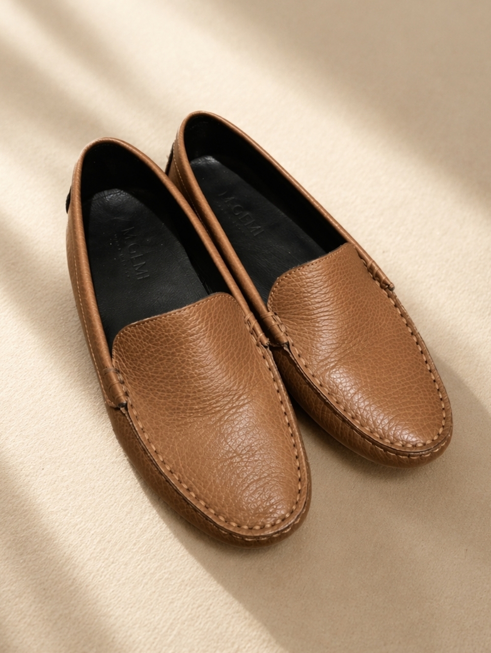 M.Gemi The Felize Driving Loafers Cappuccino Leather EU 36 Women’s Made In Italy